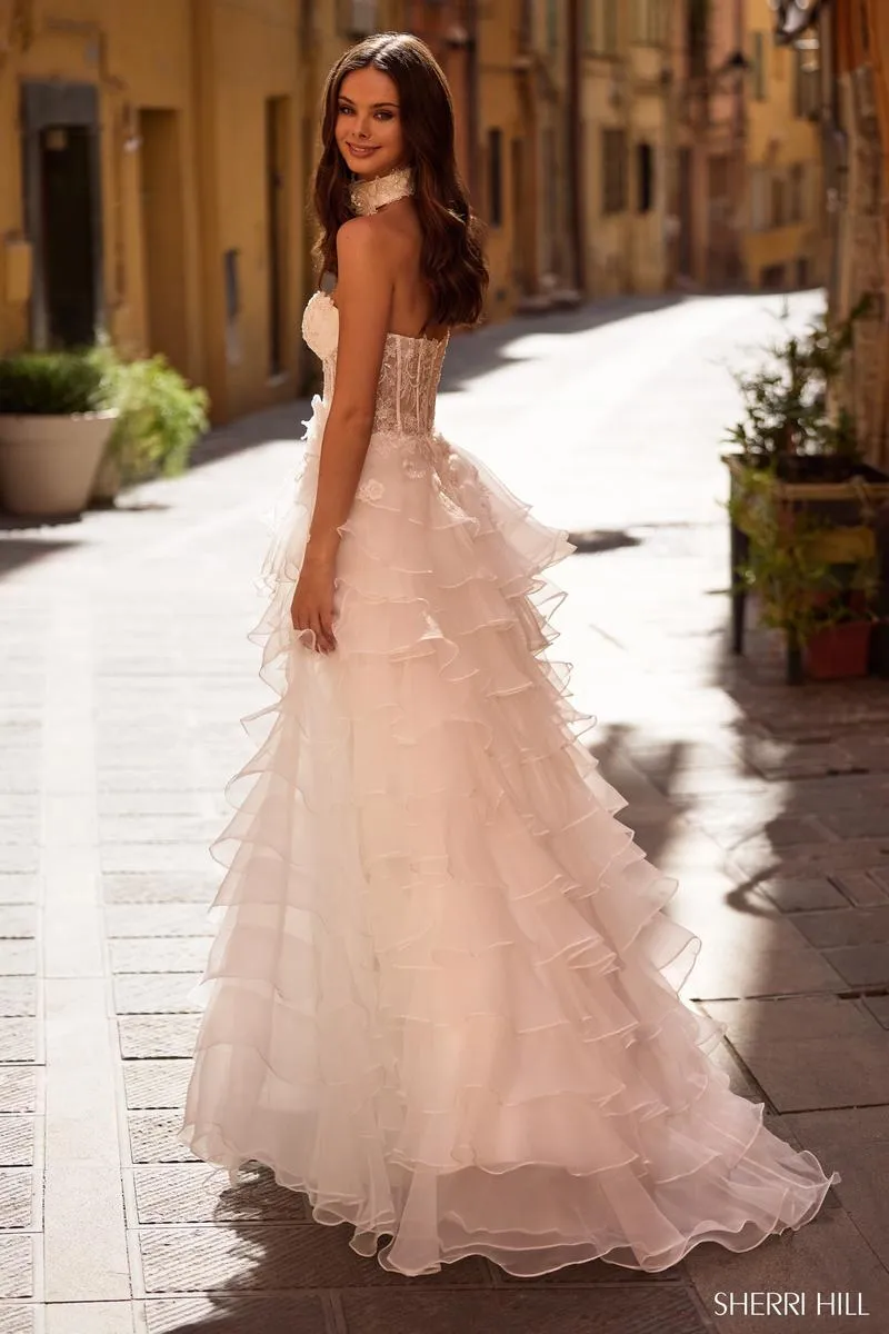 Sherri Hill Strapless Corset Ruffle Prom Dress 57156 sold by Terry costa product image thumbnail 2