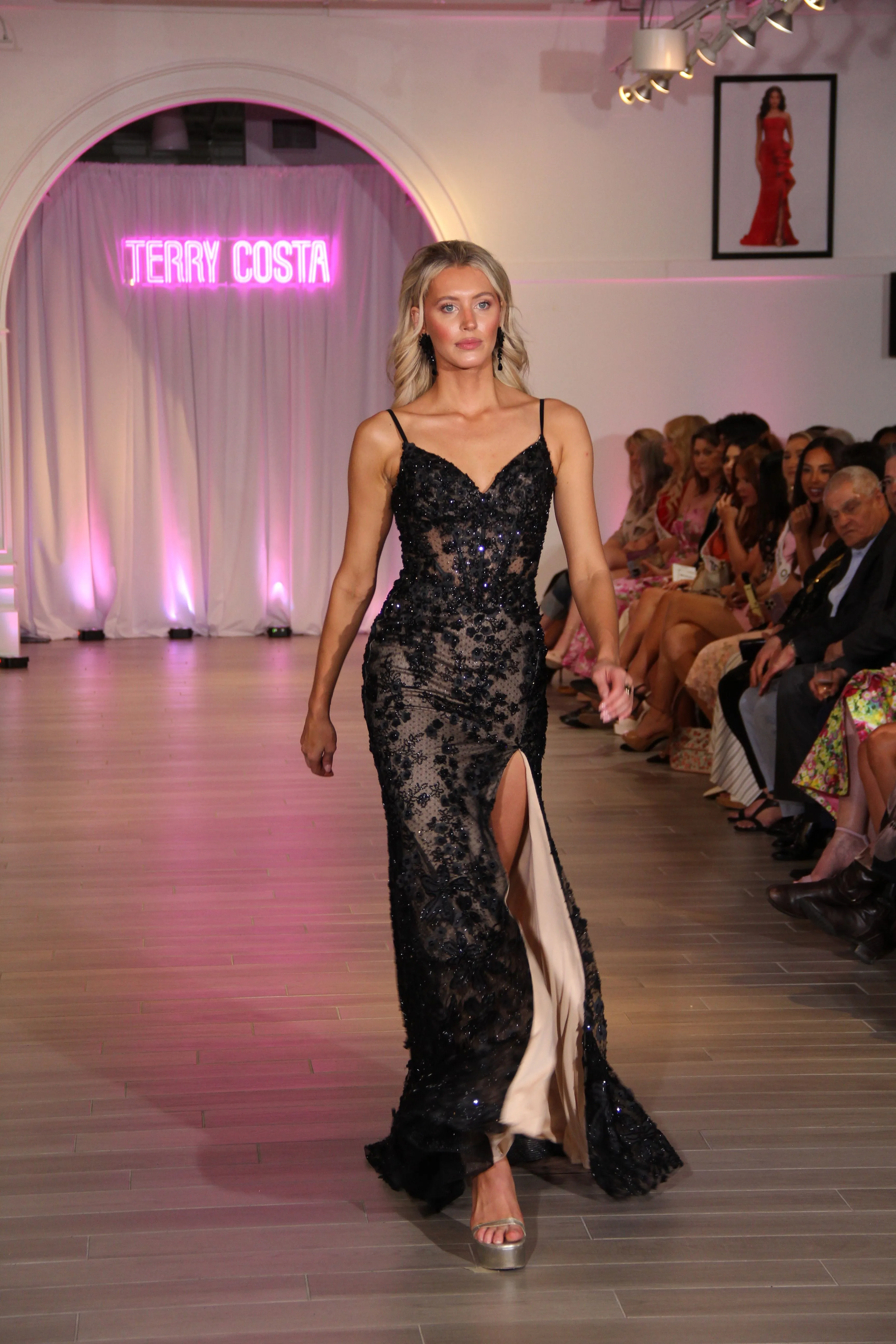 Terry Costa Exclusive 3D Floral Fitted Dress 19901A sold by Terry costa