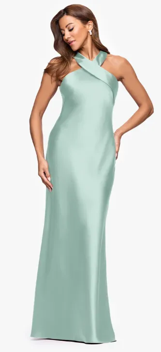 Xscape Evenings Halter Satin Evening Dress 6247X sold by Terry costa product image thumbnail 3