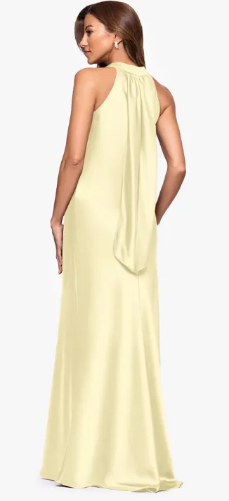Xscape Evenings Halter Satin Evening Dress 6247X sold by Terry costa product image thumbnail 4