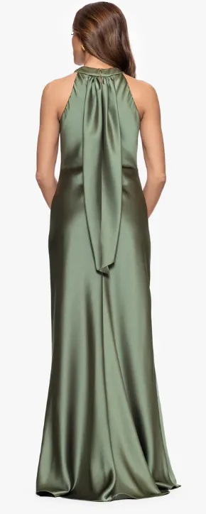 Xscape Evenings Halter Satin Evening Dress 6247X sold by Terry costa product image thumbnail 5