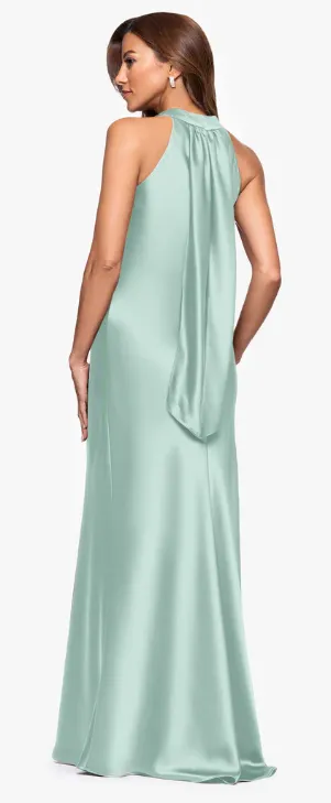 Xscape Evenings Halter Satin Evening Dress 6247X sold by Terry costa product image thumbnail 2