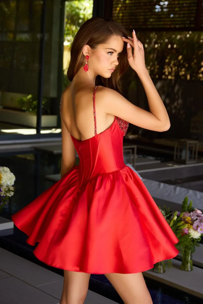 Ava Presley Corset Beaded Bodice Homecoming Dress 42380 sold by Terry costa product image thumbnail 4