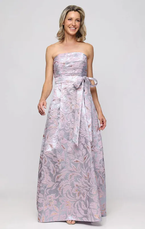 Alex Evening Strapless Metallic Evening Long Dress 8181273 made by Alex Evenings