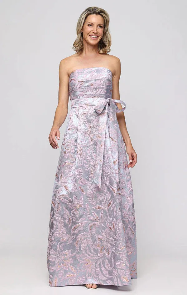 Alex Evening Strapless Metallic Evening Long Dress 8181273 sold by Terry costa