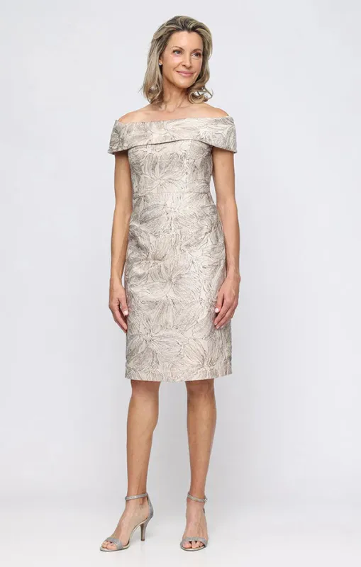 Alex Evening Off the Shoulder Cocktail Dress 8181294 made by Alex Evenings