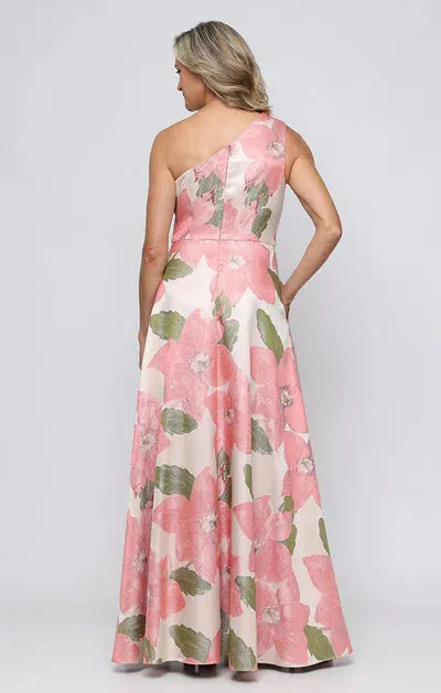 Alex Evening One Shoulder Floral Long Evening Dress 8181287 sold by Terry costa product image thumbnail 2