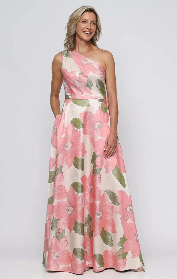 Alex Evening One Shoulder Floral Long Evening Dress 8181287 sold by Terry costa