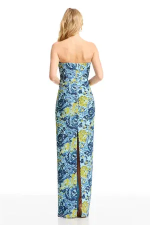 Dress The Population Floral Sequin Long Evening Dress DDR450 sold by Terry costa product image thumbnail 2
