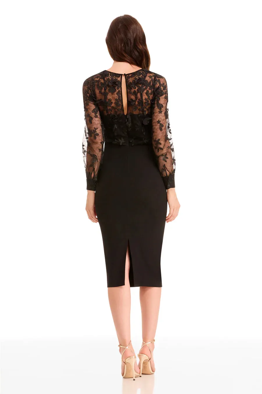 Dress The Population 3D Floral Midi Dress DDRH58 sold by Terry costa product image thumbnail 2