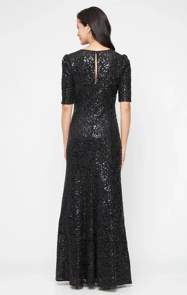 Alex Evening Sequin Lace Long Evening Dress 81122752 sold by Terry costa product image thumbnail 2