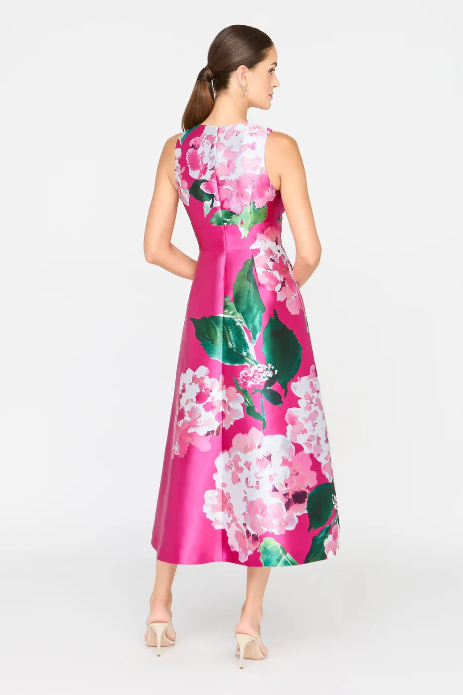 Kay Unger Mikado Tea Length Evening Dress 55115611 sold by Terry costa product image thumbnail 2