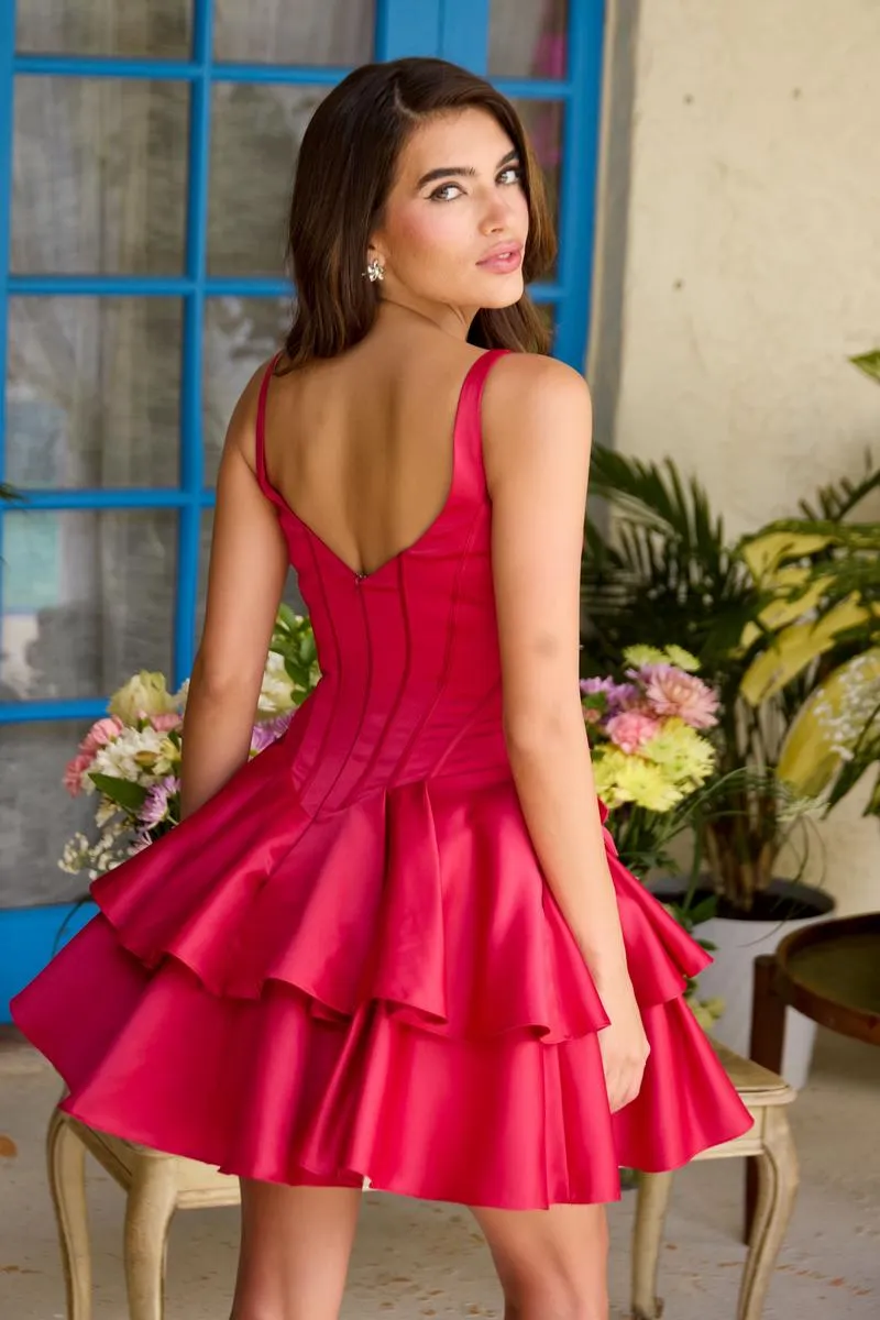 Ava Presley Rosette Ruffle Homecoming Dress 42407 sold by Terry costa product image thumbnail 4