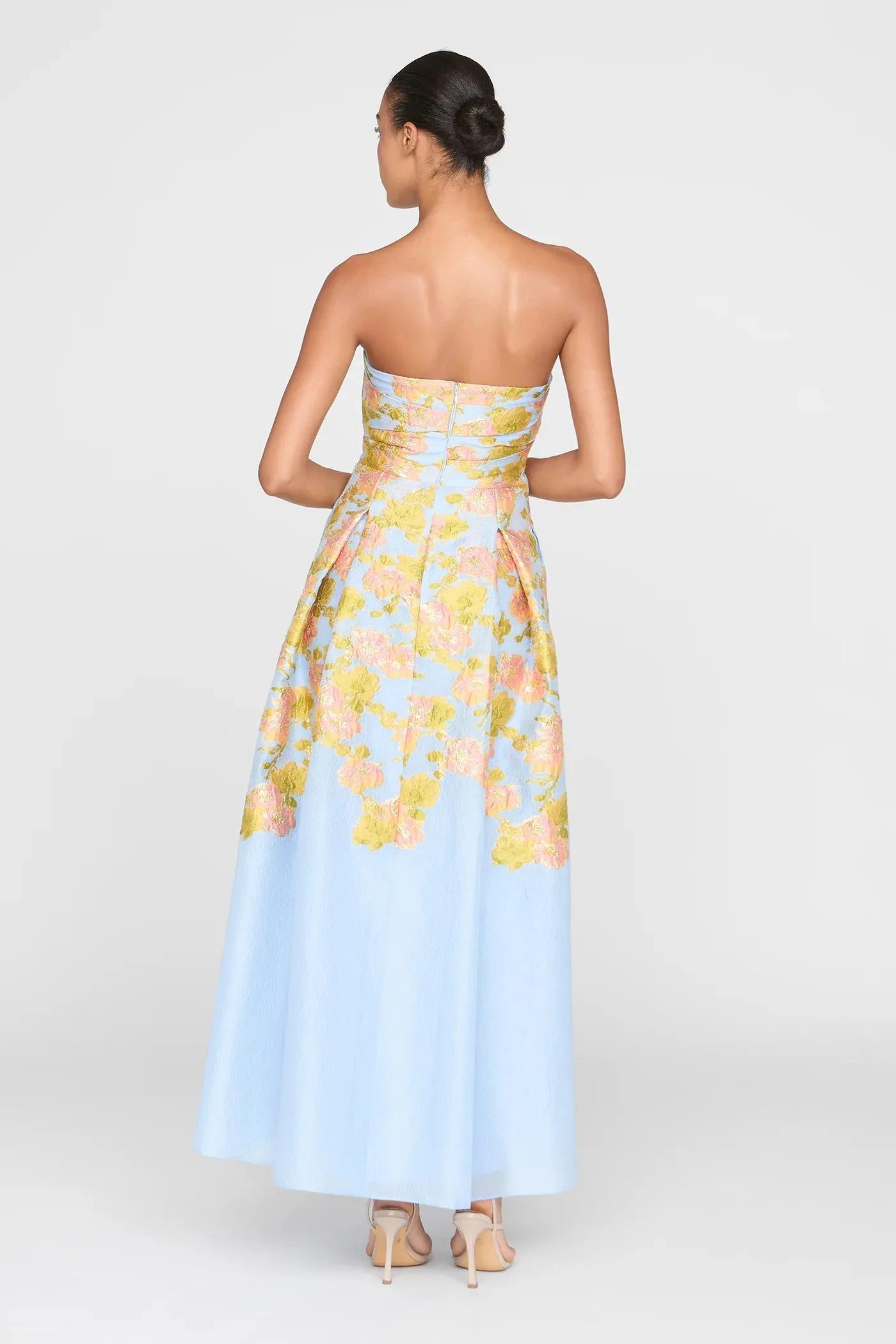 Theia Couture Strapless Floral Jacquard Dress 88115763 sold by Terry costa product image thumbnail 2