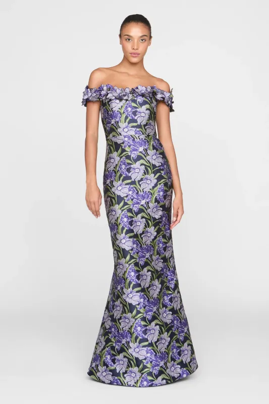Theia Couture Off-the-Shoulder Fit and Flare Dress 88115667 made by Theia