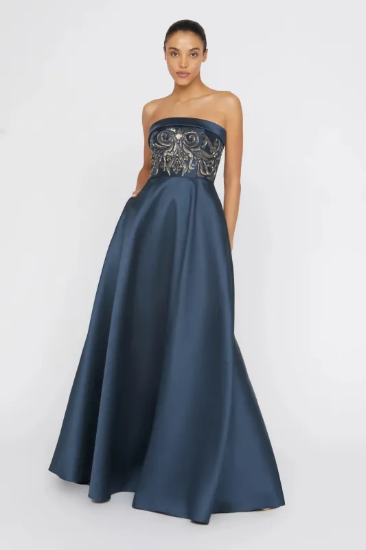 Theia Couture A-Line Strapless Evening Dress 88114993 made by Theia