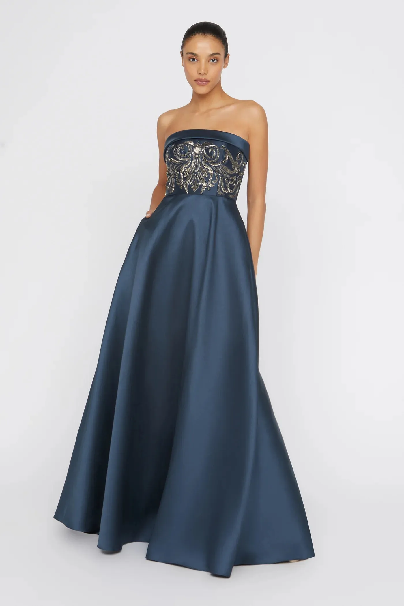 Theia Couture A-Line Strapless Evening Dress 88114993 sold by Terry costa