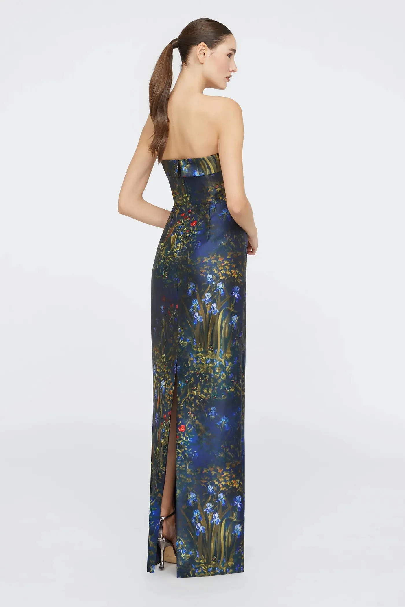 Theia Couture Strapless Floral Evening Dress 88114340 sold by Terry costa product image thumbnail 2