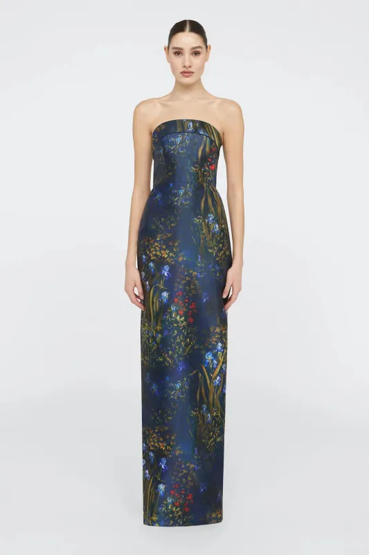Theia Couture Strapless Floral Evening Dress 88114340 made by Theia