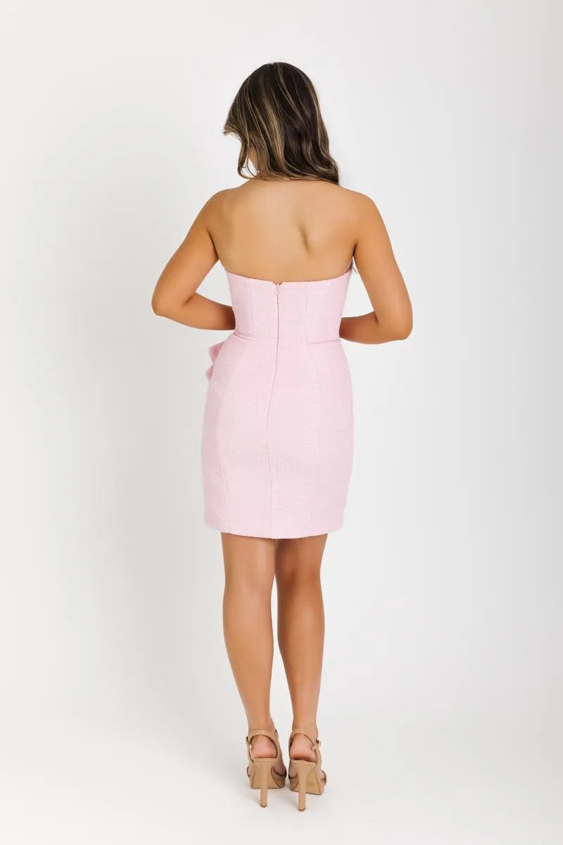 Ava Presley Strapless Bow Tweed Dress 42917 sold by Terry costa product image thumbnail 2
