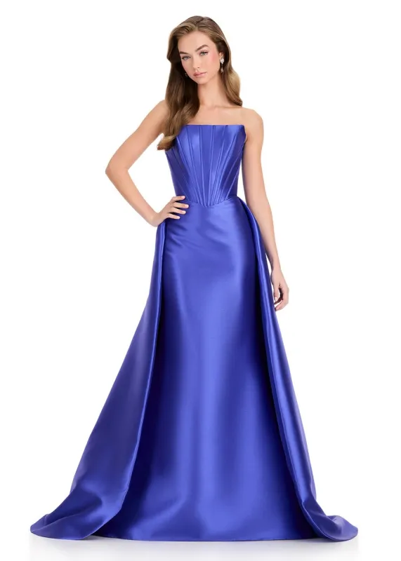 ASHLEYlauren Fitted Corset Dress with Overskirt 12431 made by ASHLEYlauren