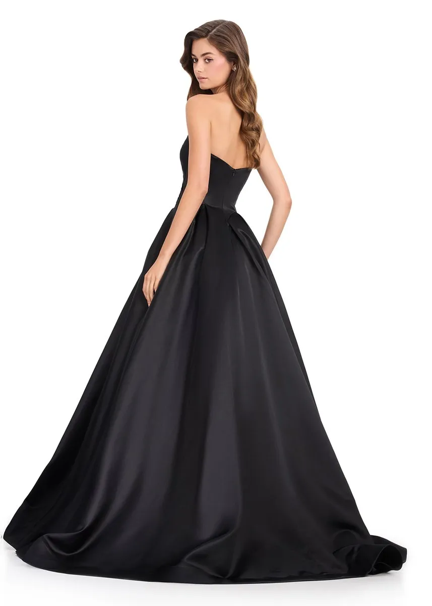 ASHLEYlauren Strapless Satin Ballgown 12394 sold by Terry costa product image thumbnail 4
