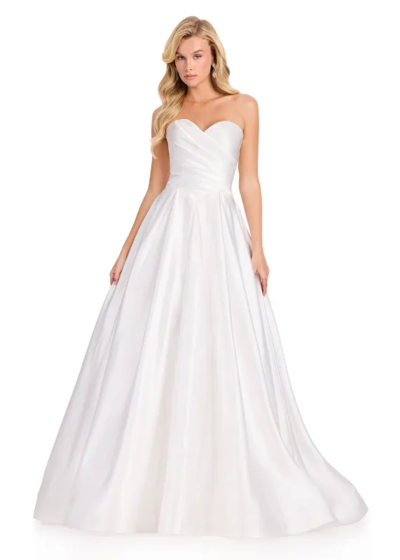 ASHLEYlauren Strapless Satin Ballgown 12394 made by ASHLEYlauren