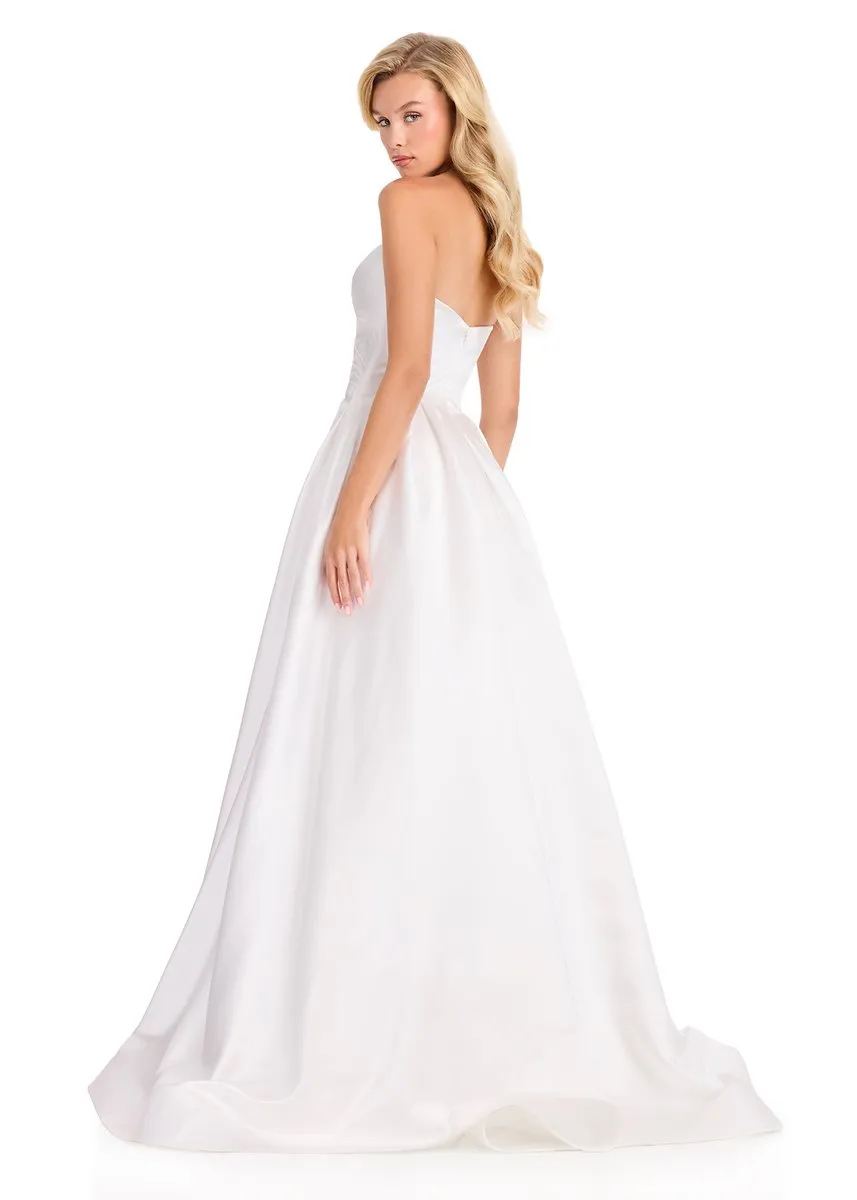 ASHLEYlauren Strapless Satin Ballgown 12394 sold by Terry costa product image thumbnail 2