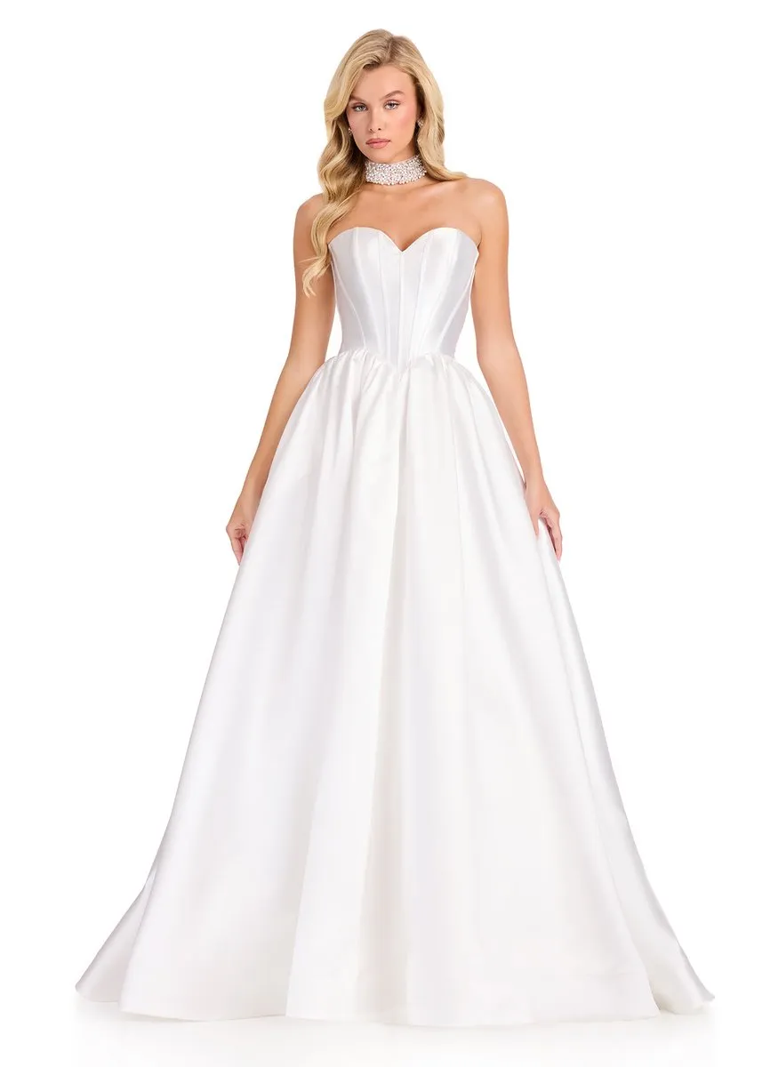ASHLEYlauren Corset Satin Ballgown 12397 sold by Terry costa product image thumbnail 5