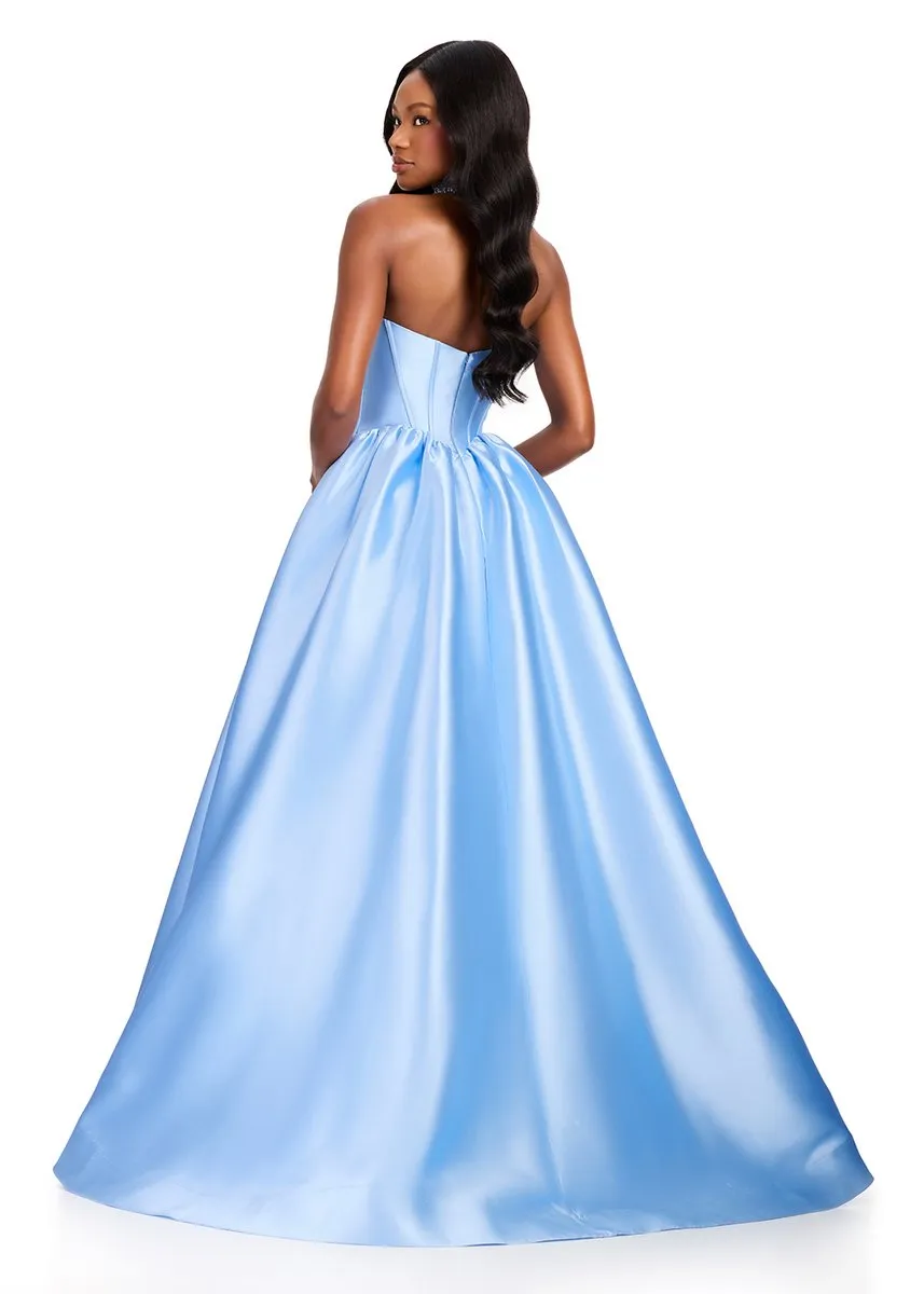ASHLEYlauren Corset Satin Ballgown 12397 sold by Terry costa product image thumbnail 2