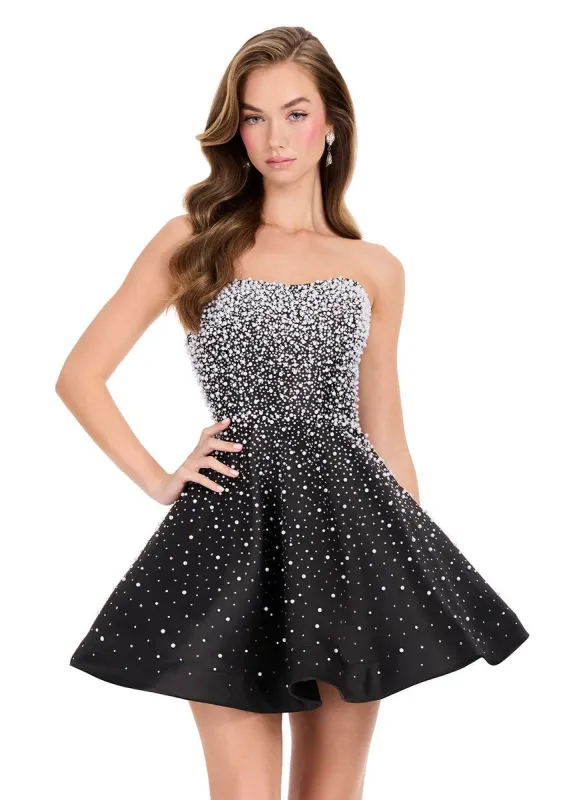ASHLEYlauren A-Line Pearl Homecoming Dress 40043 made by ASHLEYlauren