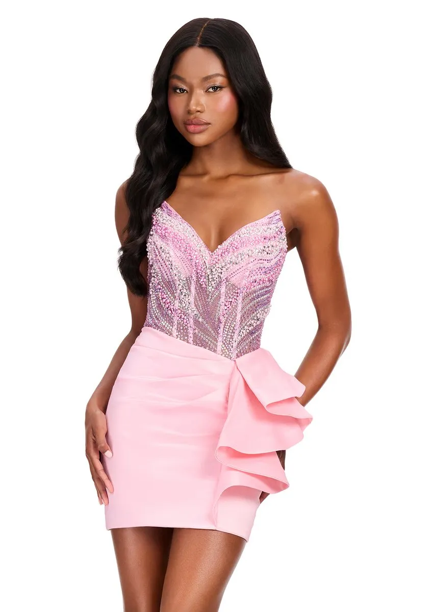 ASHLEYlauren Fitted Beaded Bodice Homecoming Dress 40054 sold by Terry costa product image thumbnail 5