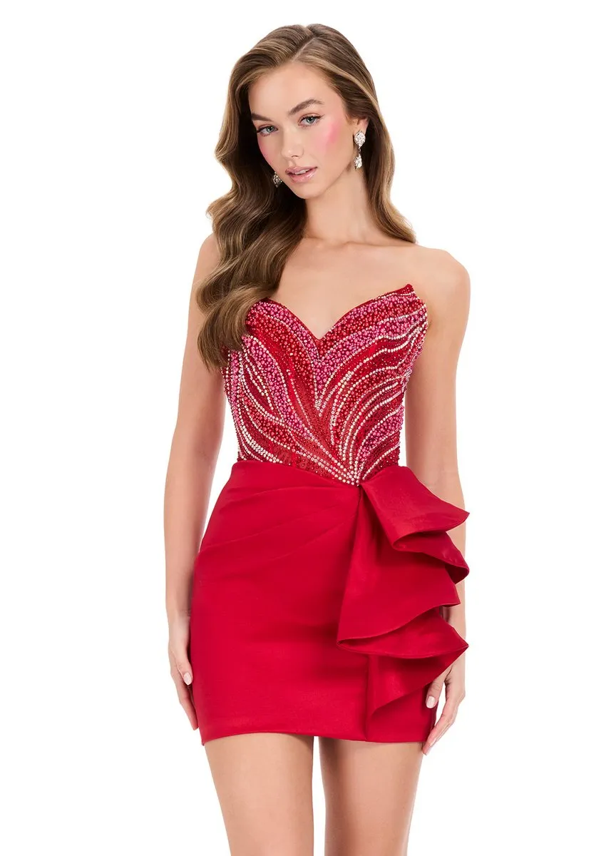 ASHLEYlauren Fitted Beaded Bodice Homecoming Dress 40054 sold by Terry costa product image thumbnail 3
