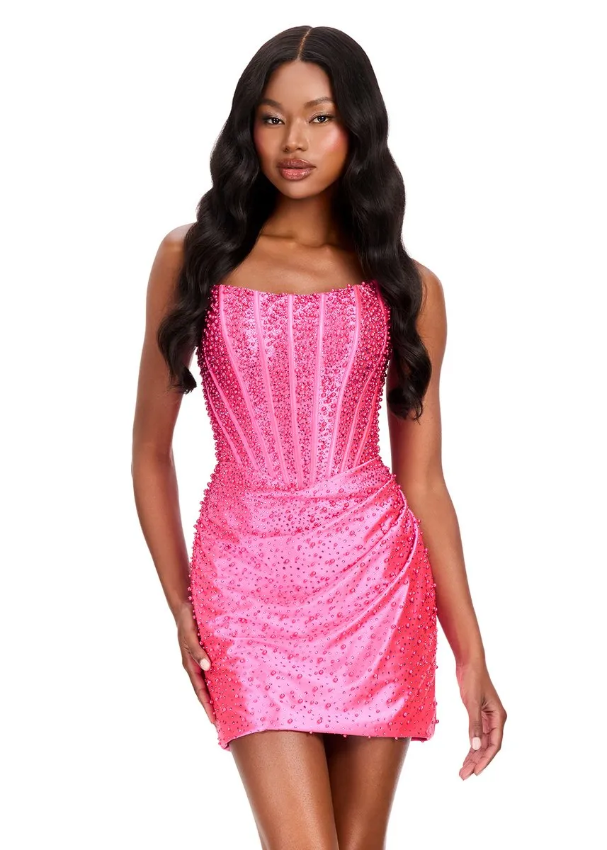 ASHLEYlauren Pearl Fitted Homecoming Dress 40063 sold by Terry costa product image thumbnail 5
