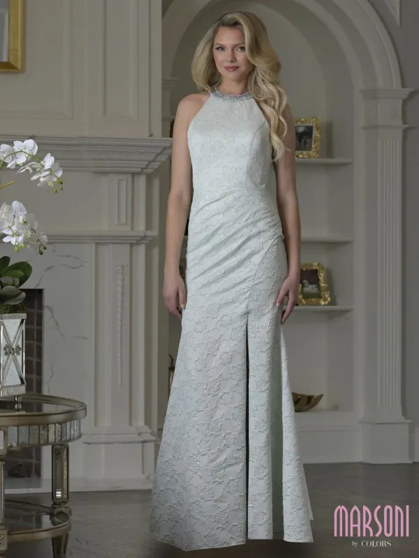 Marsoni by Colors Jacquard Fit and Flare Evening Dress M356 made by Terry costa