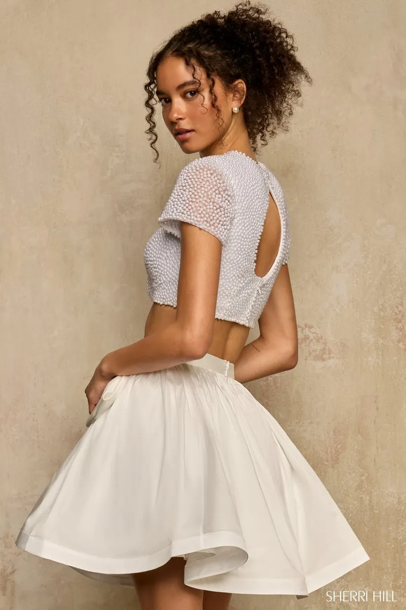 Sherri Hill Two-Piece Pearl Homecoming Dress 58370 sold by Terry costa product image thumbnail 2