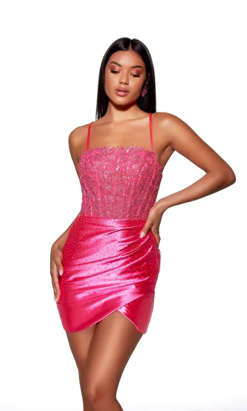 Alyce Paris Simple Floral Bodice Dress 40092 made by Alyce Paris