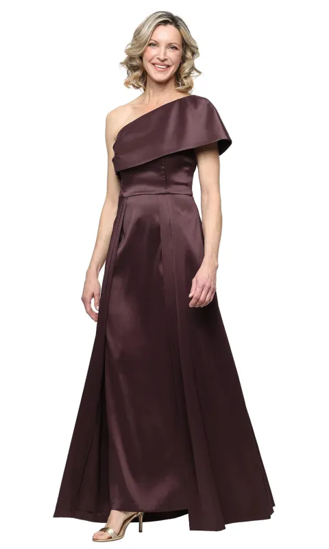 Alex Evening One Shoulder A-Line Gown 8138110 made by Alex Evenings