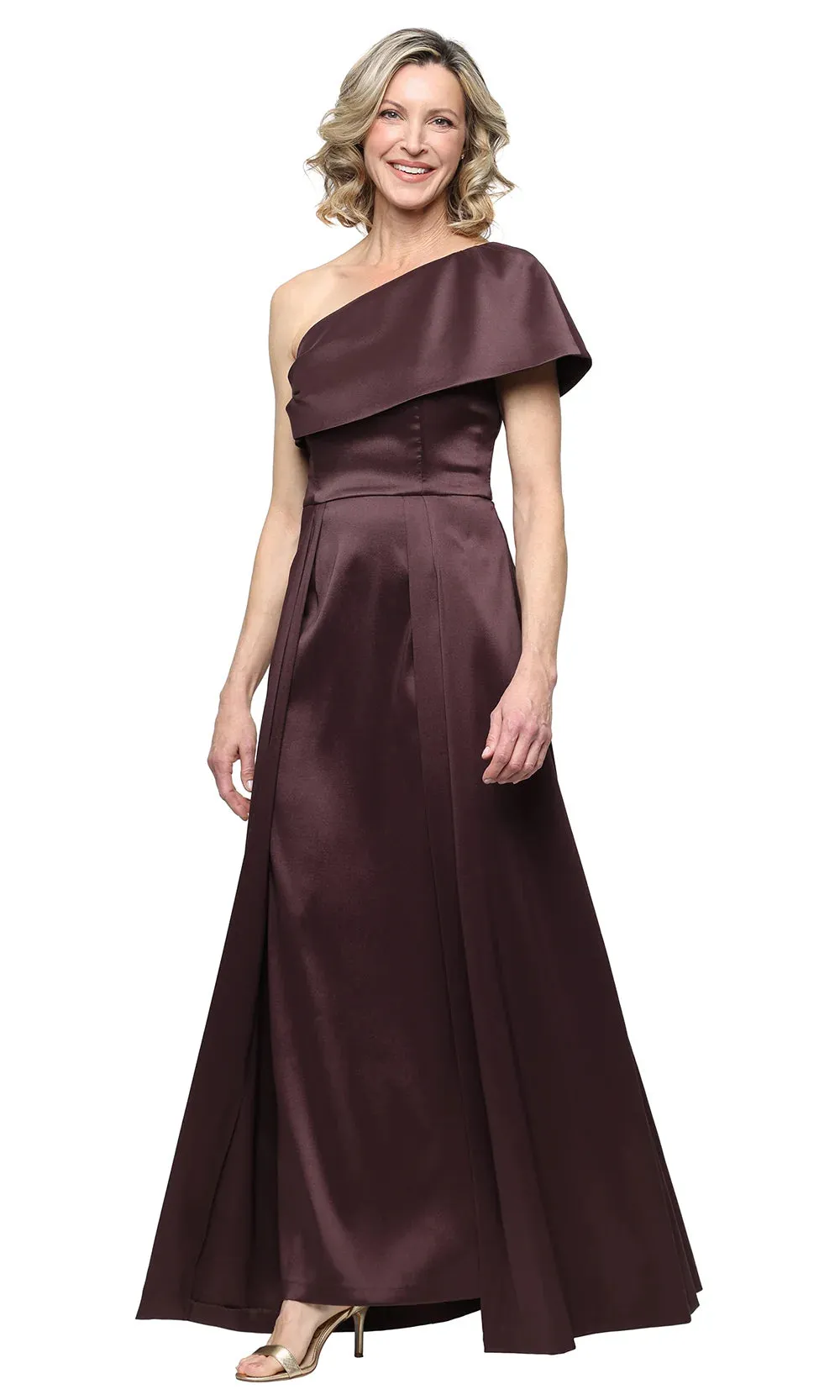Alex Evening One Shoulder A-Line Gown 8138110 sold by Terry costa