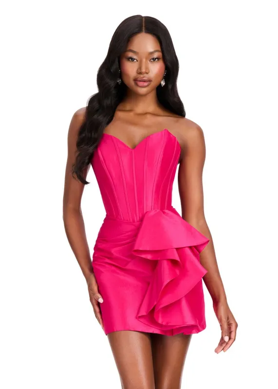 ASHLEYlauren Ruffle Corset Homecoming Dress 40038 made by ASHLEYlauren