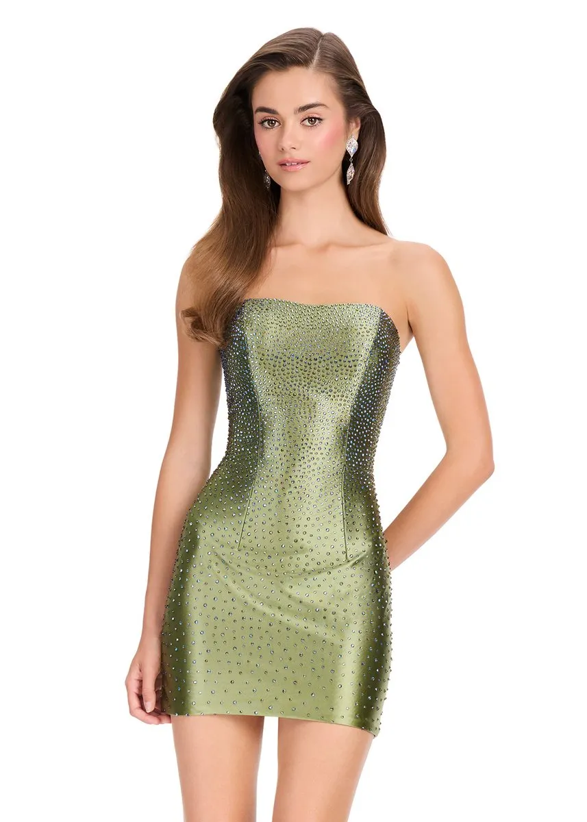 ASHLEYlauren Fitted Heat Stone Homecoming Dress 40071 sold by Terry costa