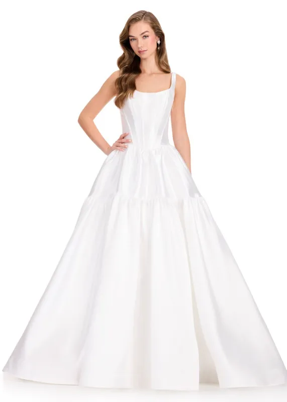 ASHLEYlauren Strap Scoop Neck Ballgown 12398 made by ASHLEYlauren