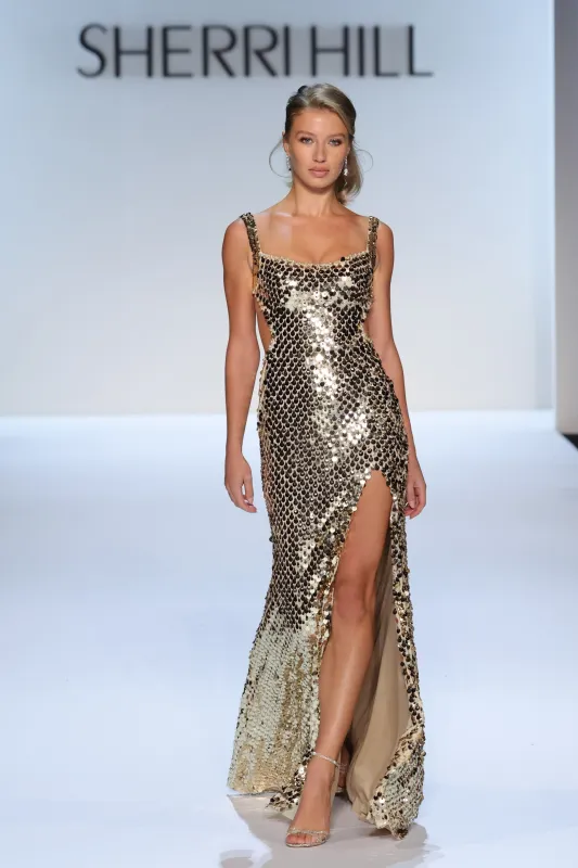 Sherri Hill Sequin Open Back Prom Dress 58860 made by Sherri Hill