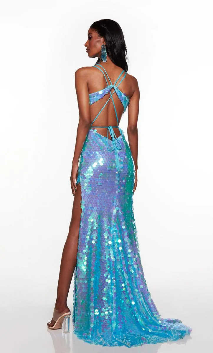 Alyce Open Back Long Prom Dress 61468 sold by Terry costa product image thumbnail 2