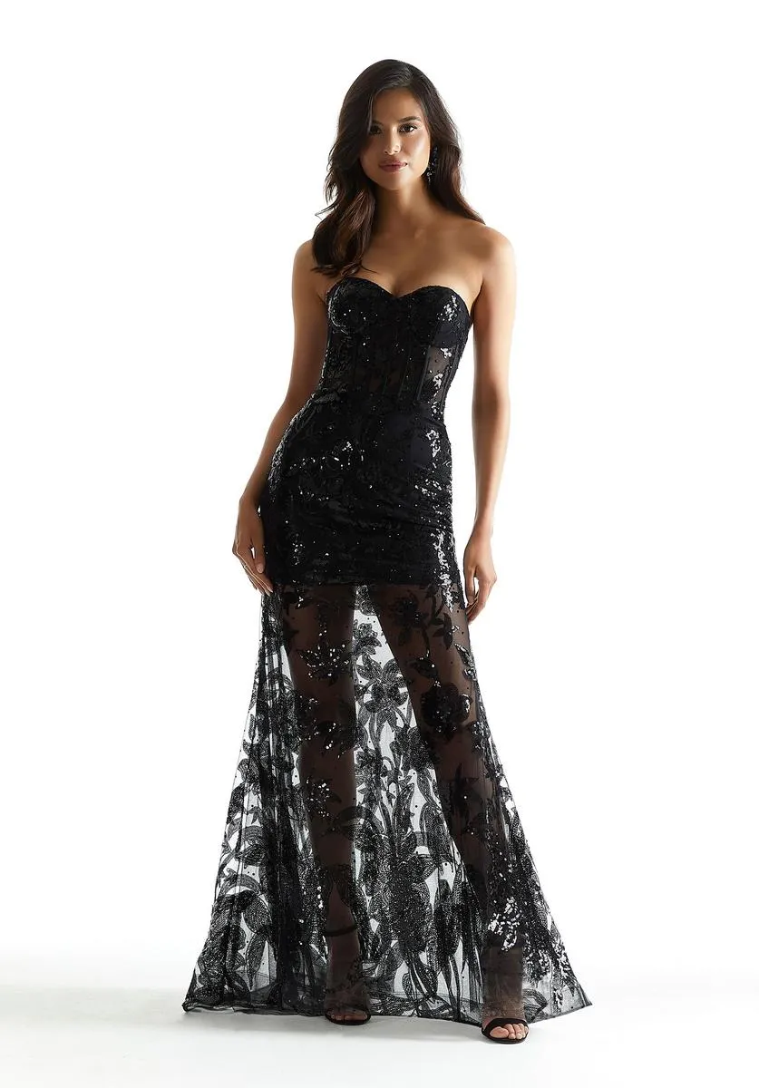 Morilee Strapless Illusion Skirt Prom Dress 49032 sold by Terry costa product image thumbnail 4
