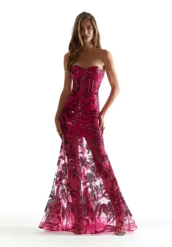 Morilee Strapless Illusion Skirt Prom Dress 49032 sold by Terry costa