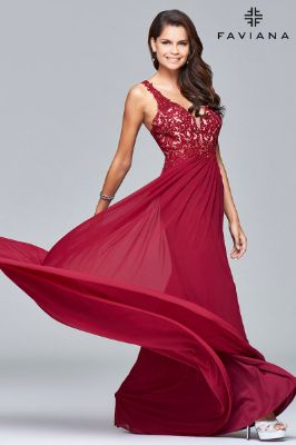 Faviana A-Line Long Prom Dress 8000 sold by Terry costa