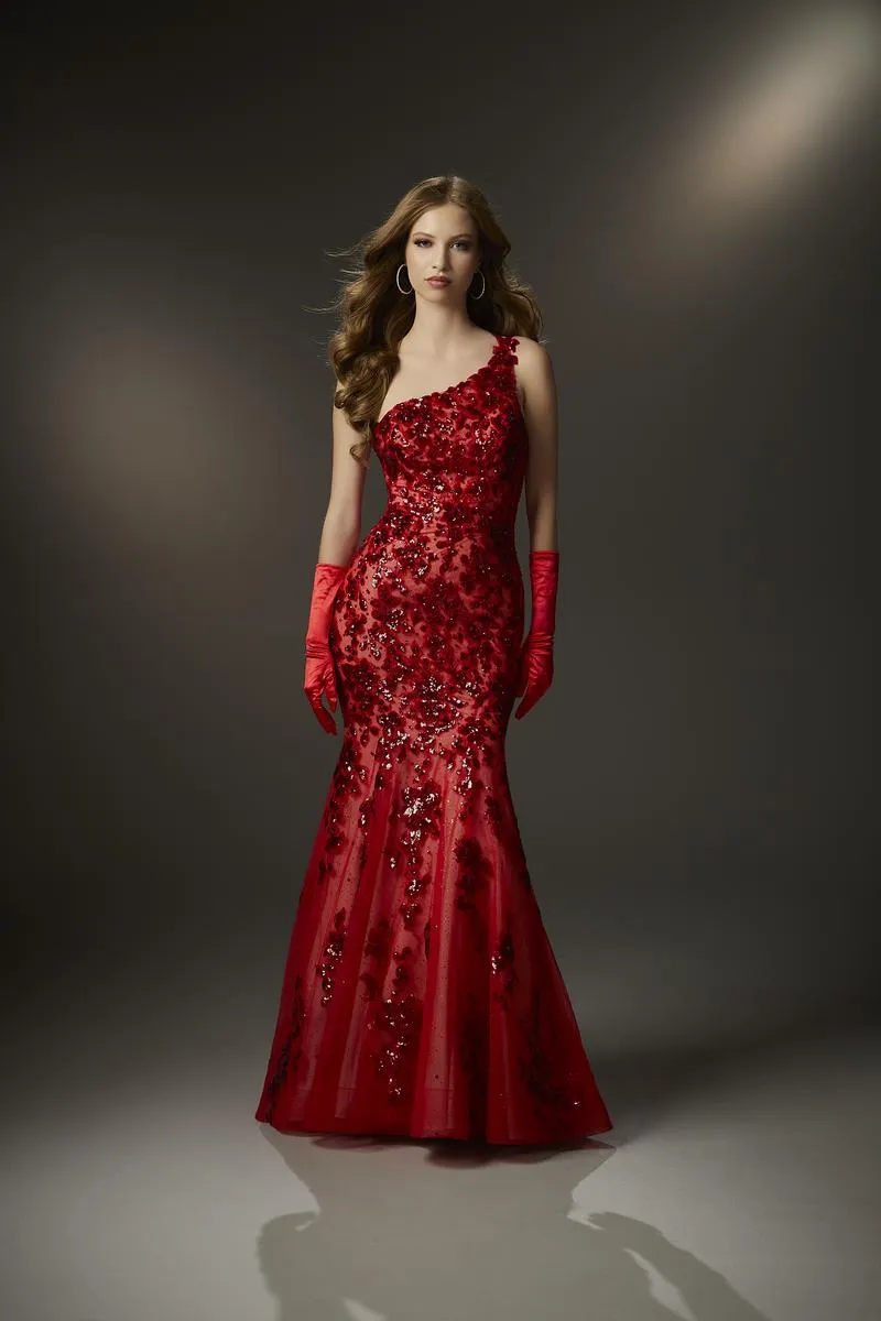 Morilee One Shoulder Long Prom Dress 48025 sold by Terry costa product image thumbnail 4