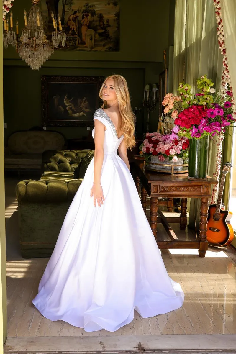 Ava Presley Satin Ball Gown Dress 39322 sold by Terry costa product image thumbnail 4
