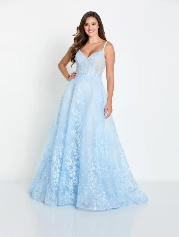 Ellie Wilde A-Line Tulle Prom Dress EW34127 made by Mon Cheri